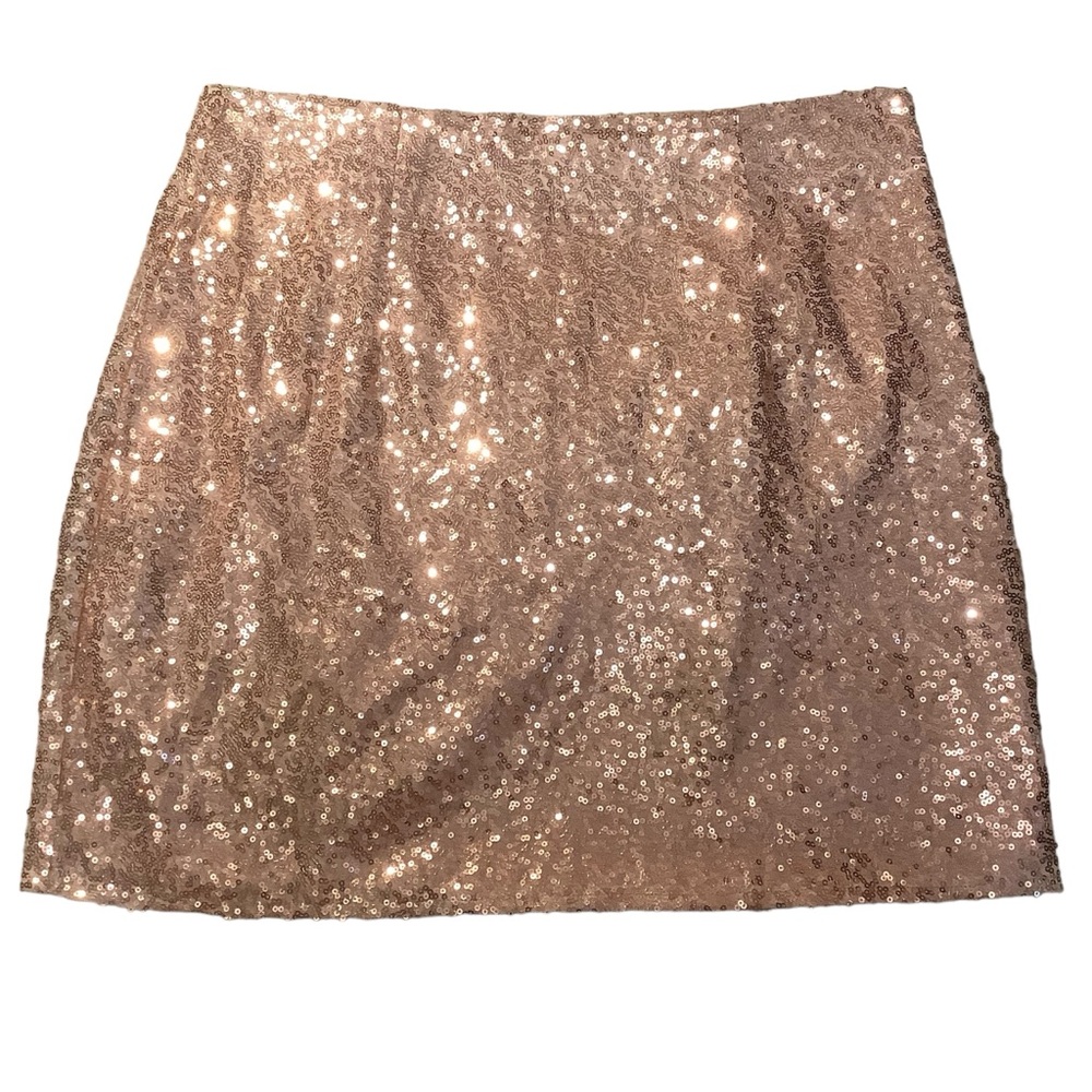 Sequin Embellished Skirt in Rose Gold